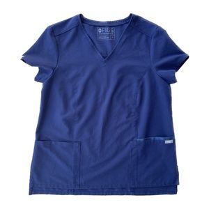 Figs | Small | Technical Scrubs Shirt | Navy Blue